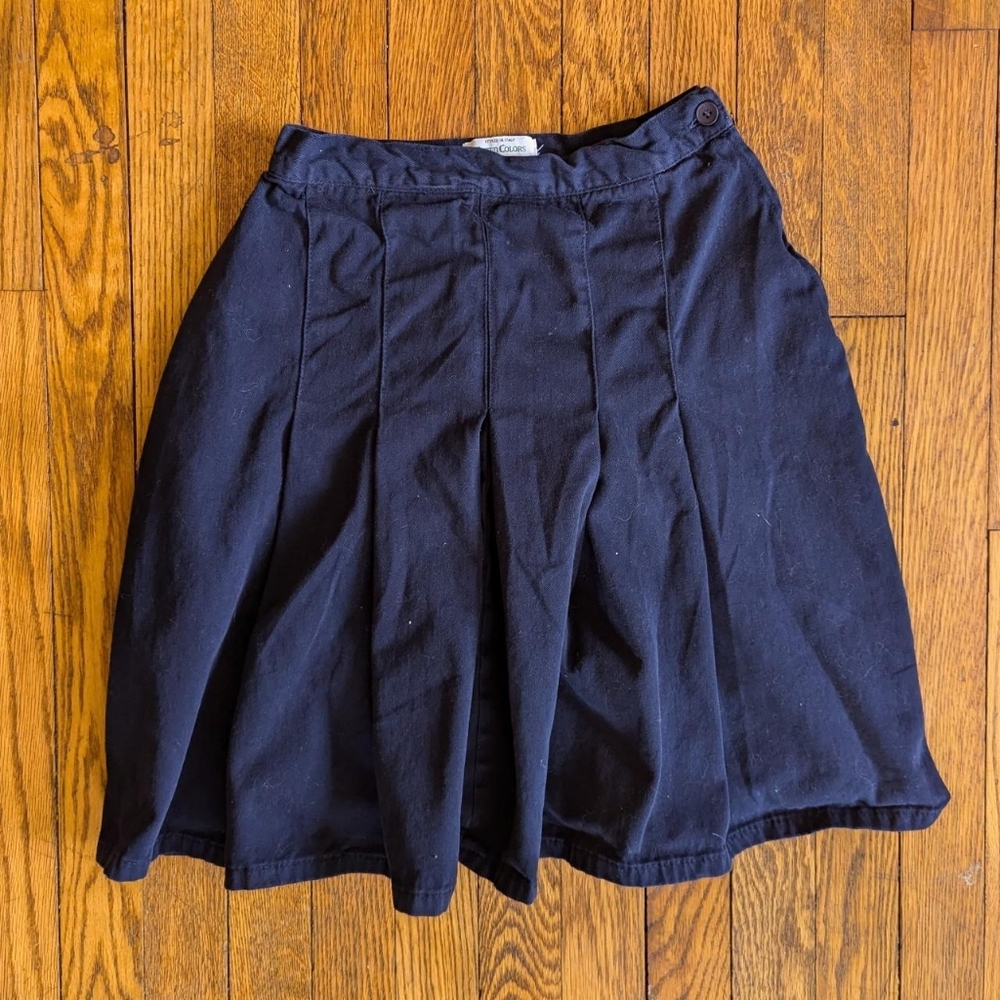 Vintage 80's 90's United Colors of Benetton Pleated Full Mini Skirt